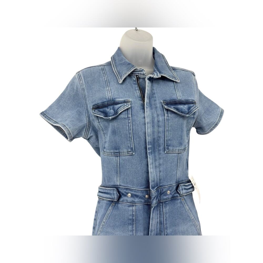Good American Fit For Success Denim Jumpsuit NWT Medium Utility Chic Blue - Picture 9 of 14
